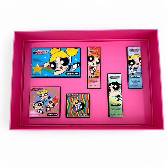 The Powerpuff Girls X SheGlam Makeup Set Complete Collection 11 Piece + Bracelet - Picture 4 of 14